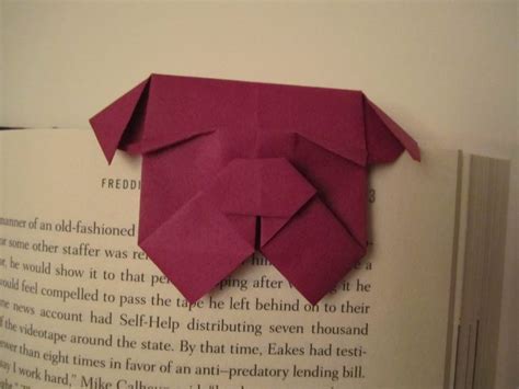 Origami Dog Instructions Bulldog Bookmark Instructions Flotsam And ...