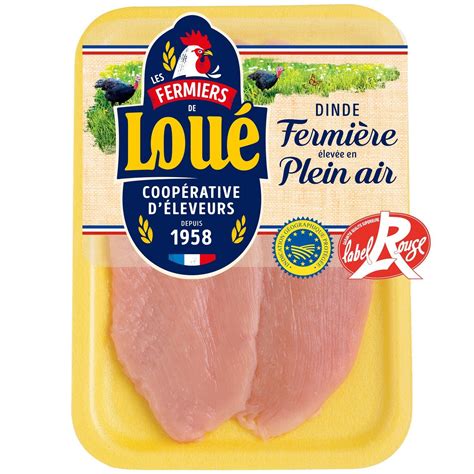 Escalopes De Dinde Fines Label Rouge Fermiers De Loue La Barquette De