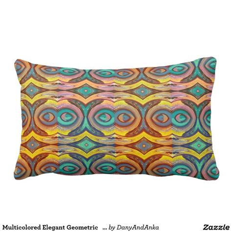 Multicolored Elegant Geometric Design Throw Pillow | Pillows, Throw ...