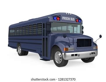 Prisoner Transport Bus Isolated 3d Rendering Stock Illustration ...