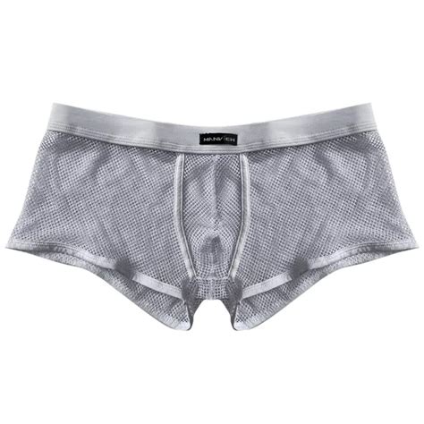 MANVIEW Men Homme GAY Sexy Breathable Mesh Underwear Solid Briefs Shorts Bulge Pouch Underpants
