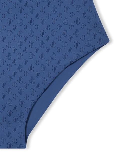 JIMMY CHOO Logo All Over Triangle Bikini Top Jimmy Choo
