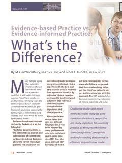 Evidence Based Practice Vs Evidence Informed Practice Evidence