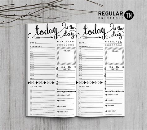 Free Traveler S Notebook Inserts Printables Monthly Weekly Daily