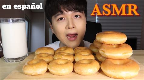 Asmr Comiendo Los Krispy Kreme Donas Coreano Sonido De Comer Eating