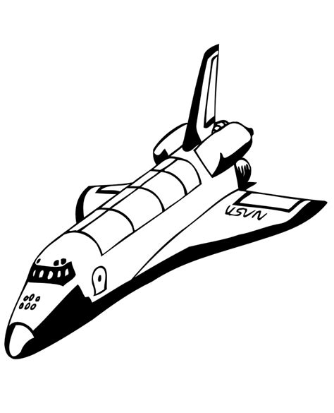 Space Shuttle Coloring Page