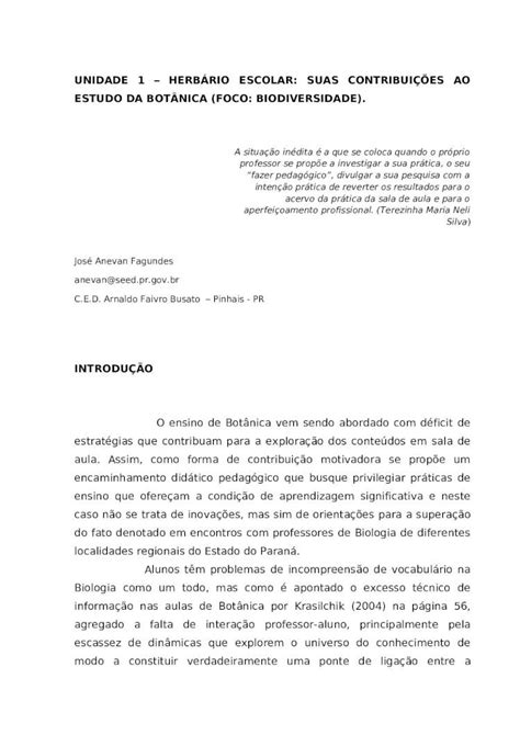 Pdf Unidade Diaadiaeducacao Pr Gov Br No Conte Do Estruturante