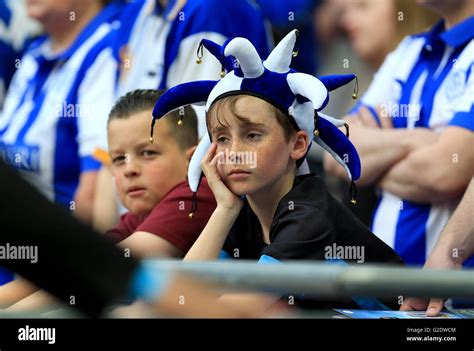 A Sheffield Wednesday Fan Looks Dejected After His Side Concede A First