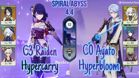 C Raiden Hypercarry C Ayato Hyperbloom Genshin Impact Spiral