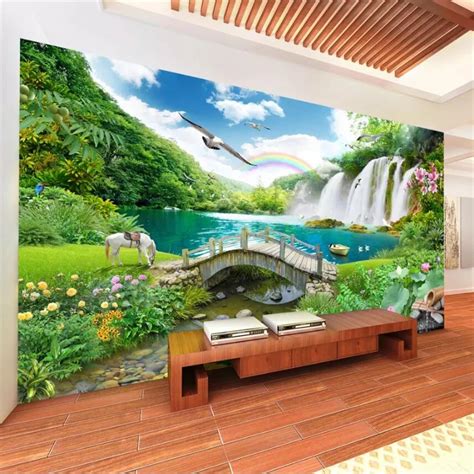 Beibehang Custom Wallpaper D Photo Murals Picturesque Landscape