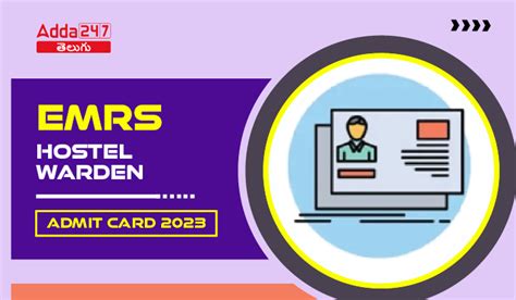 Emrs Hostel Warden Admit Card 2023 Out Download Link