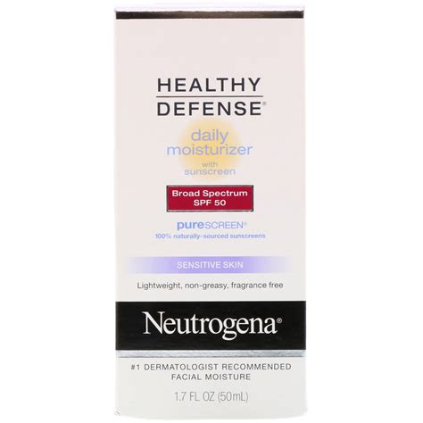 Neutrogena Healthy Defense Daily Moisturizer With Sunscreen Broad Spectrum Spf 50 Sensitive