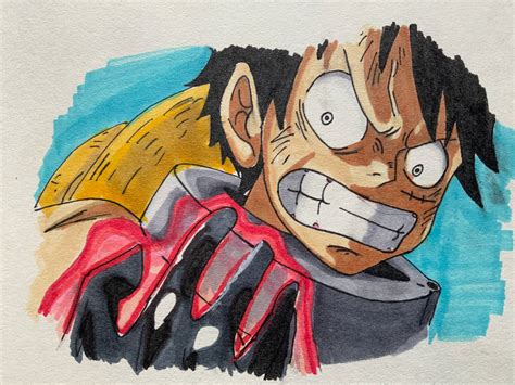 Luffy uses haki by Lazychief117 on DeviantArt