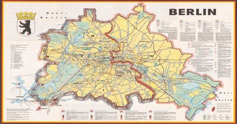 map showing  berlin wall