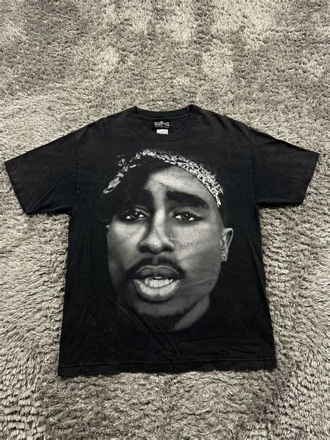 Vintage Tupac Shakur Pac Big Face Bling Hip Hop Gem