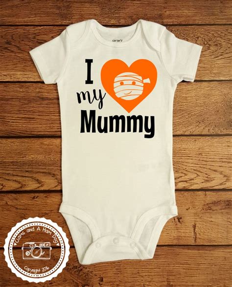 I Love My Mummy Halloween Shirt Trick Or Treat Outfit Babys First