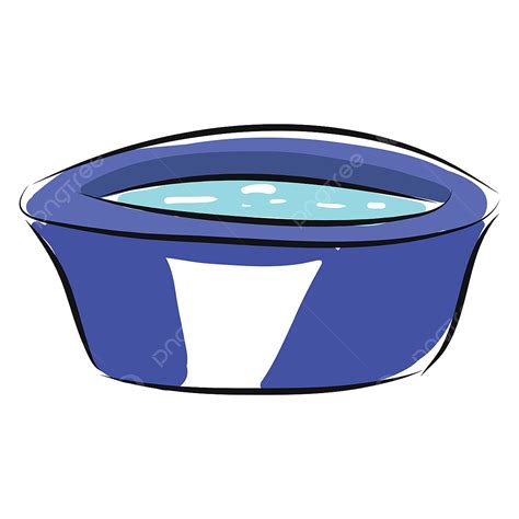 Basin Clipart Vector Blue Basin Of Water Vector Illustration On White