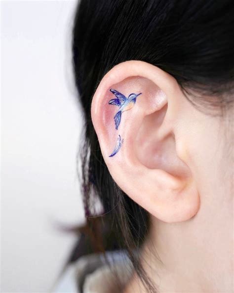 10 Small And Eye Catching Ear Tattoos Minimalists Would Love Previewph