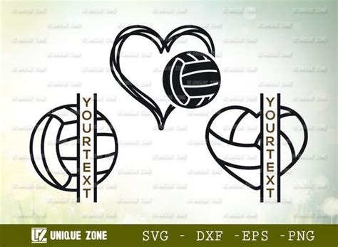 Volley Ball Svg Monogram Sports Ball Svg Volleyball Player Svg