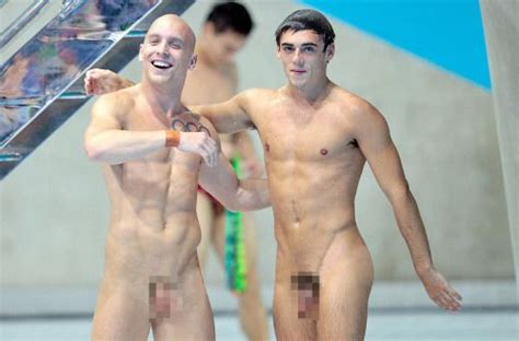 Vintage Olympic Male Swimmers Nude Cumception