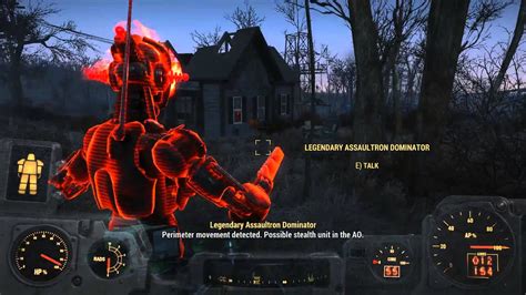 Fallout 4 Legendary Assaultron Dominator Youtube