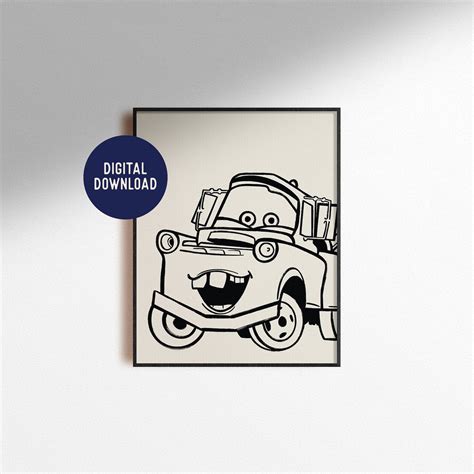 Digital Download Mater Print Drawing Sketch Cars Character - Etsy