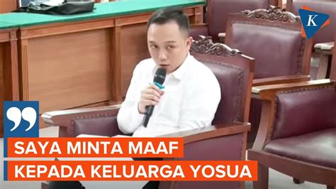 Bacakan Pleidoi Ricky Rizal Minta Maaf Kepada Keluarga Brigadir J