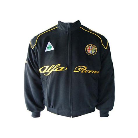 Alfa Romeo Racing Jacket Black Alfa Romeo Racing Jacket Etsy