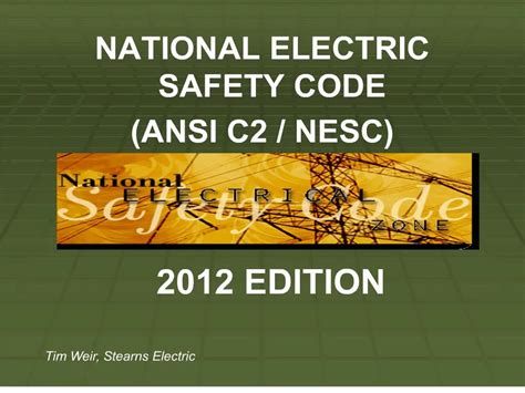 Ppt National Electric Safety Code Ansi C Powerpoint Presentation