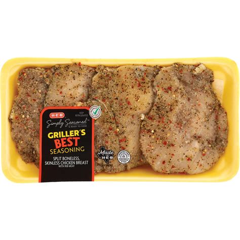 H E B Simply Seasoned Split Chicken Breast Griller S Best Shop