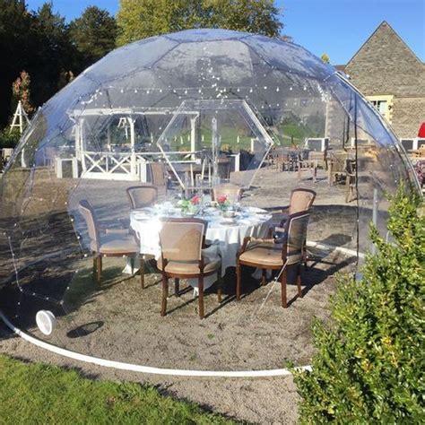 Sotadome Clear And Frameless Dome Transparent Dining Dome For