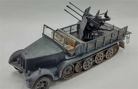 German 8 Ton Half Track With 20mm Flakvierling Sd Kfz 7 1 Tamiya 1 35 R Modelmakers