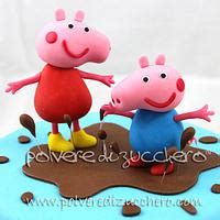 Peppa Pig muddy puddles cake - Decorated Cake by Paola - CakesDecor