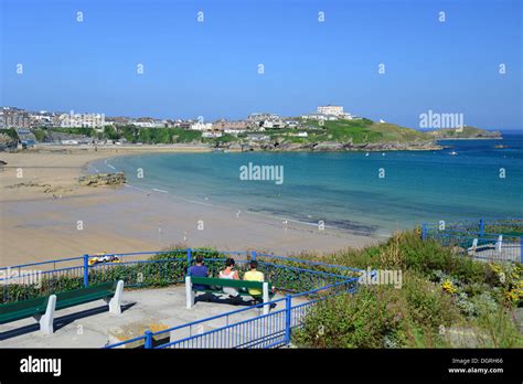 Great Western Beach Newquay Cornwall England United Kingdom Stock