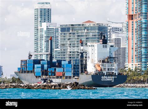 Container Terminal Port Of Miami Florida Stock Photo Alamy