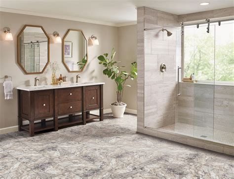 Vinyl Flooring Bathroom Tile Effect Semis Online