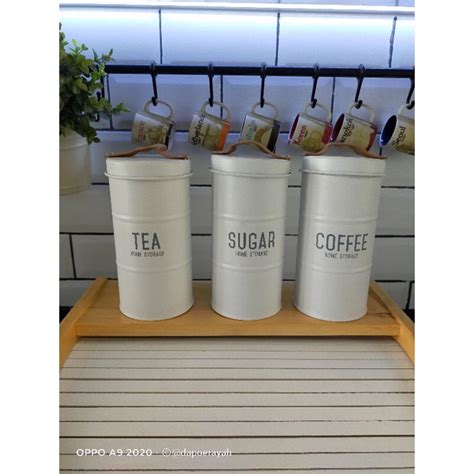 Jual Canister Set Tempat Gula Teh Kopi Tea Sugar Coffee Shopee Indonesia