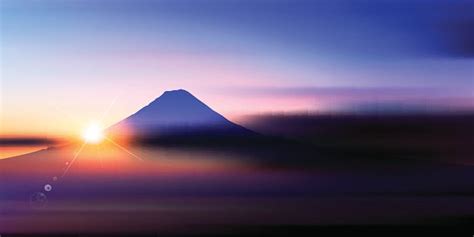 Fuji Sunrise Landscape Background Stock Vector | Royalty-Free | FreeImages