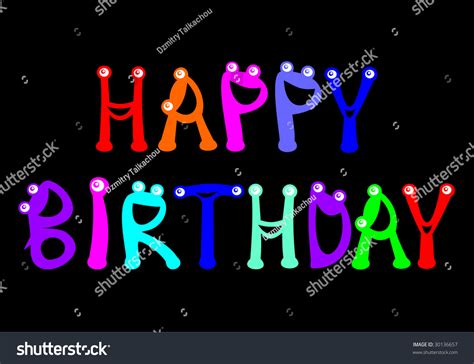 Happy Birthday Black Background Stock Vector 30136657 - Shutterstock