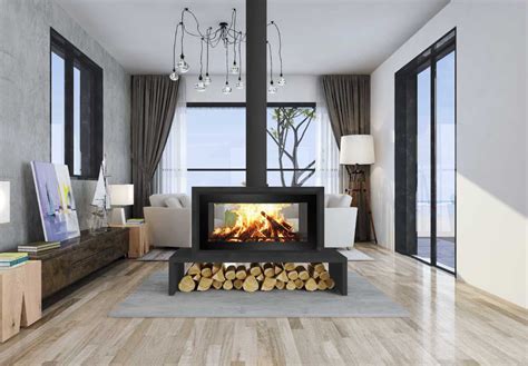 P11 Landscape Free Standing Double Sided Fireplace Cape Town Freestanding Fireplace