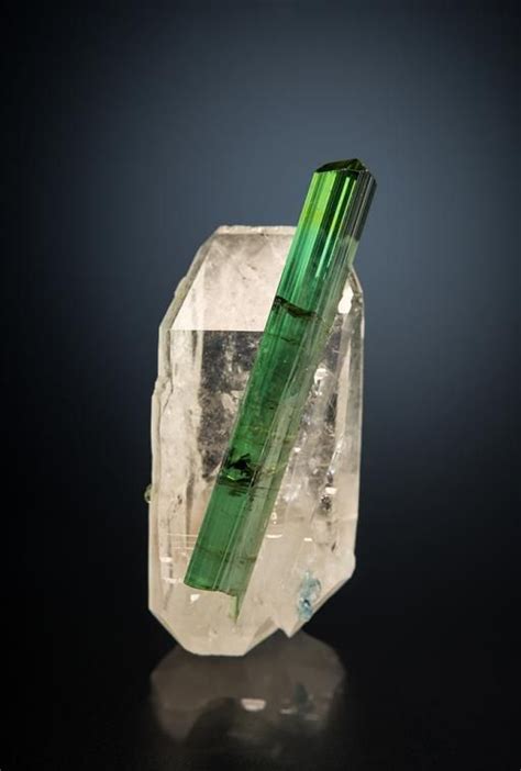 Elbaite On Quartz Cristalli Minerali Tormalina Minerali