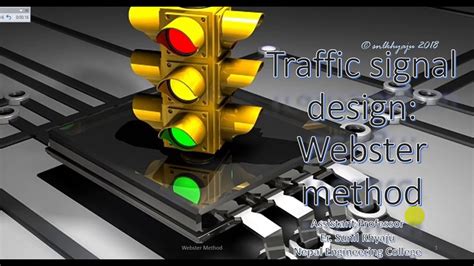 Traffic Signal Design Webster Method Youtube