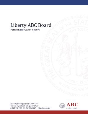 Fillable Online Reports Abc Nc Liberty ABC Board Fax Email Print