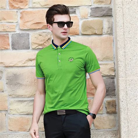 2018 New Casual Polo Shirt Men Solid Brands Turn Down Collar Men S