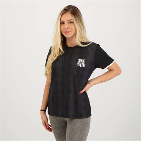 Camisa Santos Native Feminina Preta Futfanatics