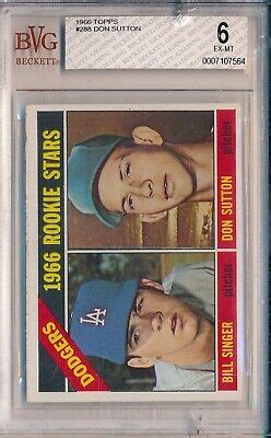 Topps Don Sutton Rookie Bvg Ex Mt Svsc Ebay