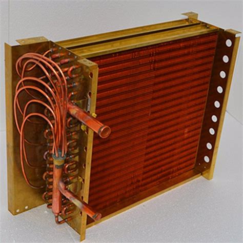 China Refrigeration Copper Fin Copper Tube Heat Exchanger Condenser