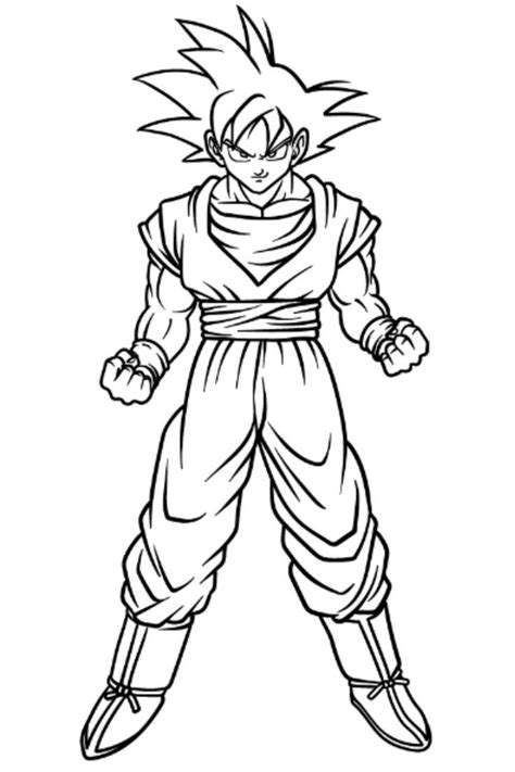 How To Draw Goku Goku Drawing Easy Drawings Dragon Coloring Page