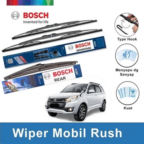 Jual Wiper Depan Belakang Rush Terios Bosch Set Advantage Jakarta