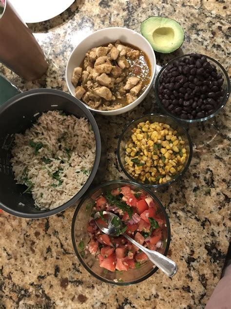 Chicken Burrito Bowls For The Week R Mealprepsunday